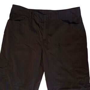 Patagonia Solimar Hiking Pants Roll-up Packable Black, Cargo Women's sz 14